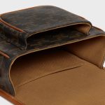 MEDIUM FOLCO BAG IN TRIOMPHE CANVAS AND CALFSKIN TAN - Image 4